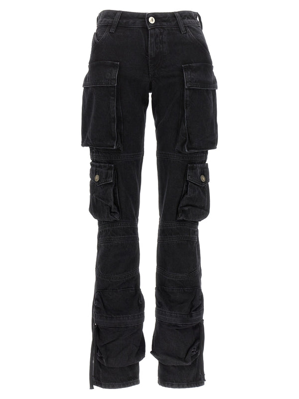 Women’s the Attico Black Cotton Cargo Pants