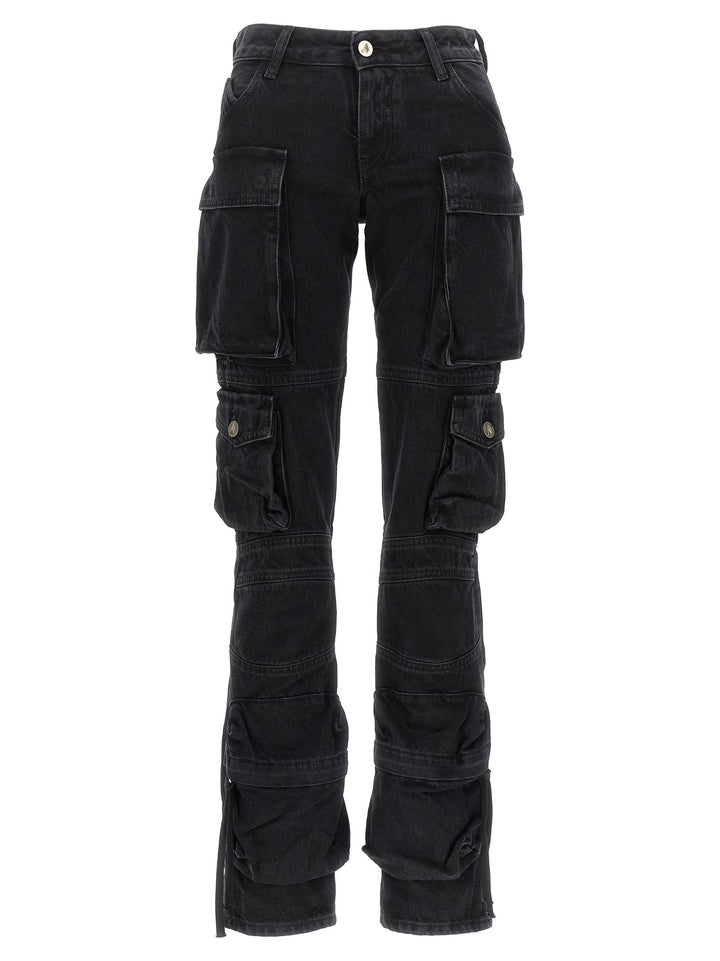 Women’s the Attico Black Cotton Cargo Pants