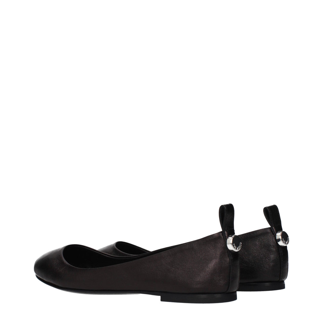 Women’s the Attico Black Leather Ballet Flats