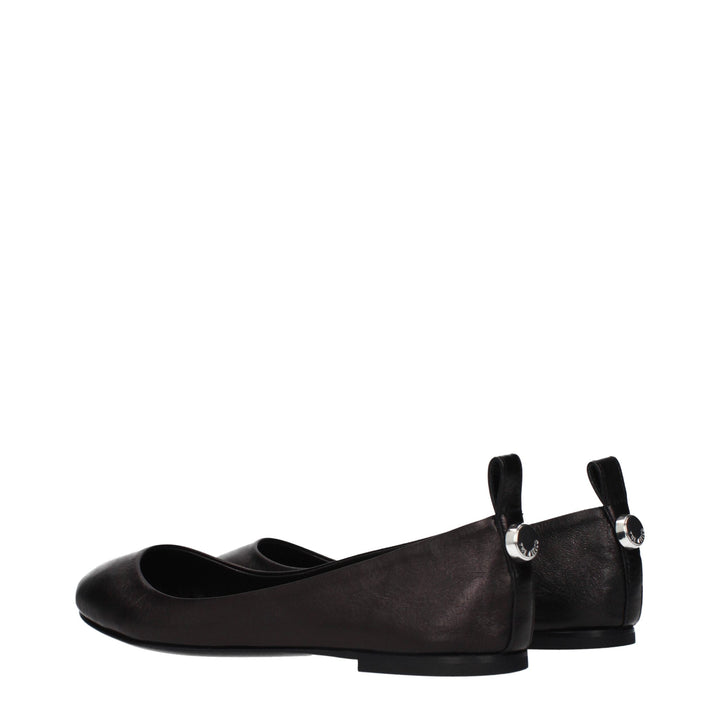 Women’s the Attico Black Leather Ballet Flats