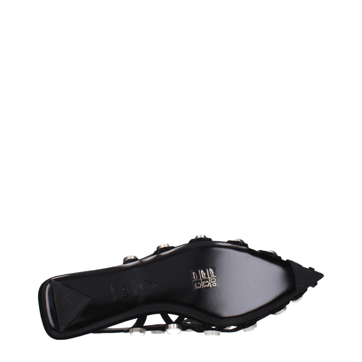 Women’s the Attico Black Leather Ballet Flats