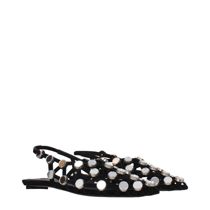 Women’s the Attico Black Leather Ballet Flats