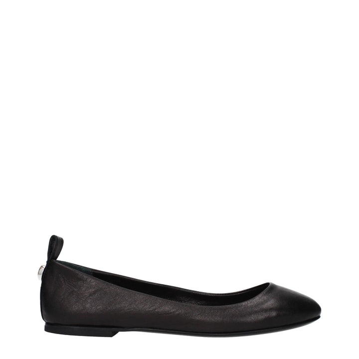 Women’s the Attico Black Leather Ballet Flats