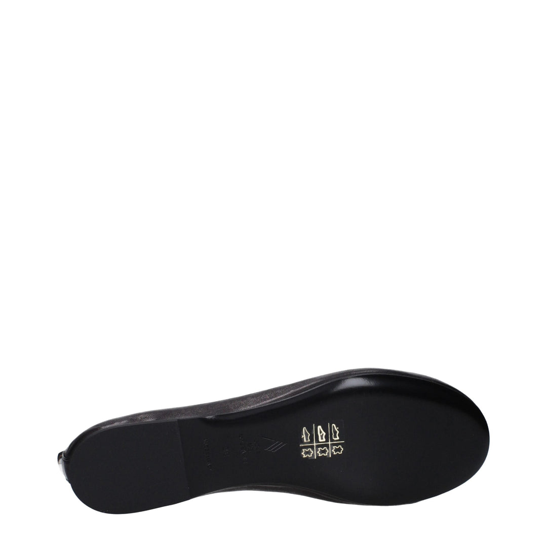 Women’s the Attico Black Leather Ballet Flats
