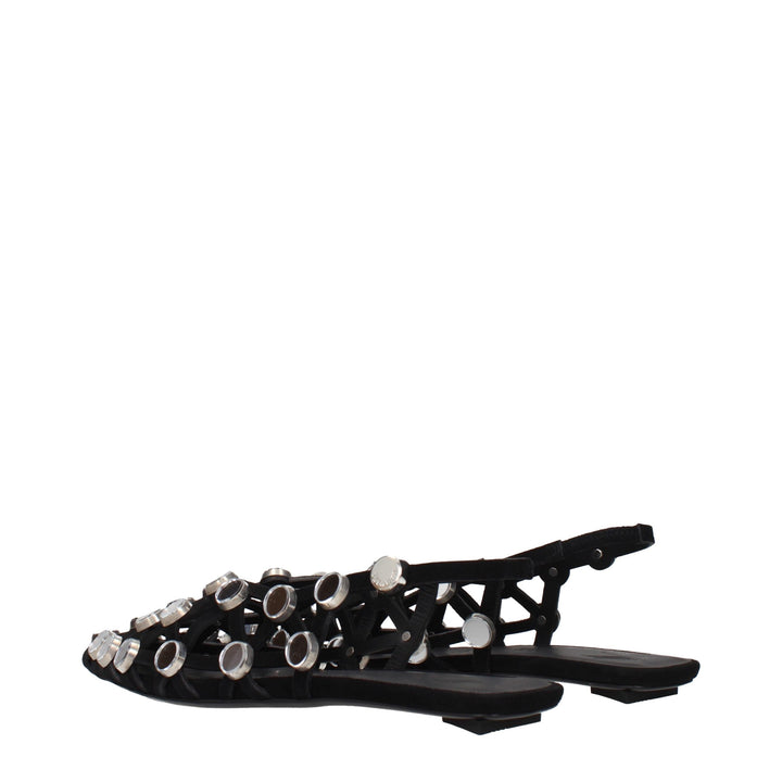 Women’s the Attico Black Leather Ballet Flats