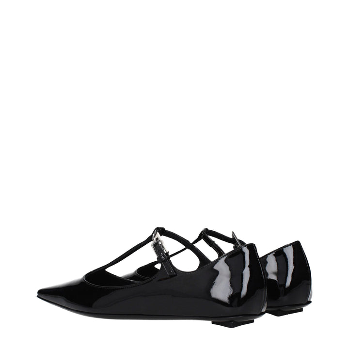 Women’s the Attico Black Leather Ballet Flats
