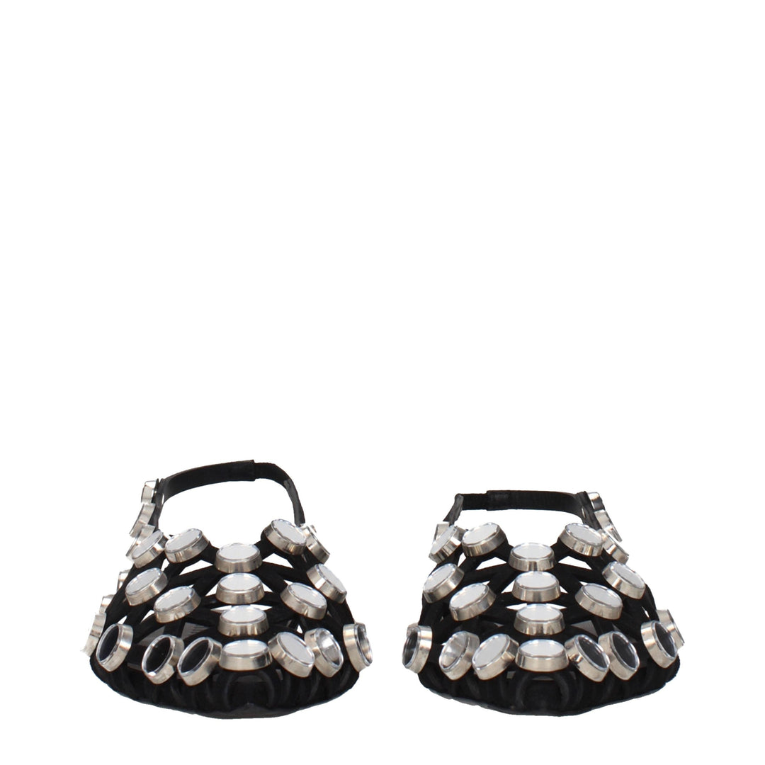 Women’s the Attico Black Leather Ballet Flats
