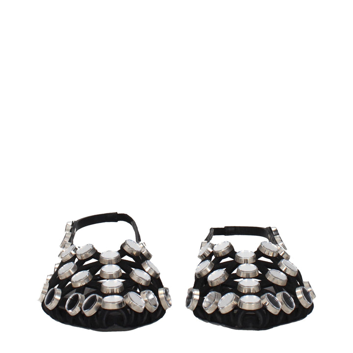 Women’s the Attico Black Leather Ballet Flats