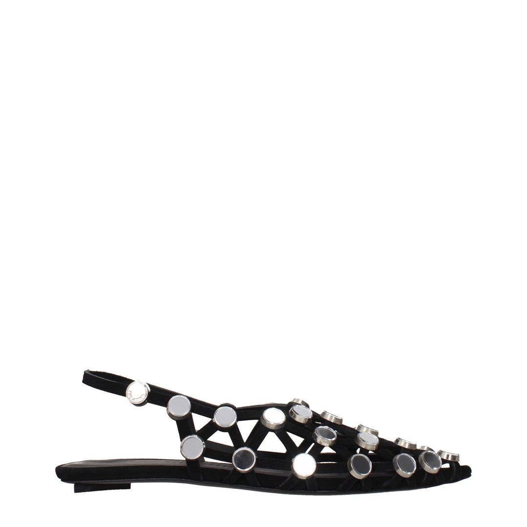 Women’s the Attico Black Leather Ballet Flats