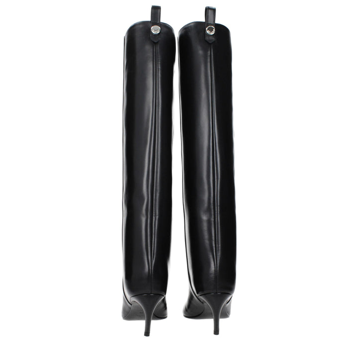 Women’s the Attico Black Leather High Heel Boots