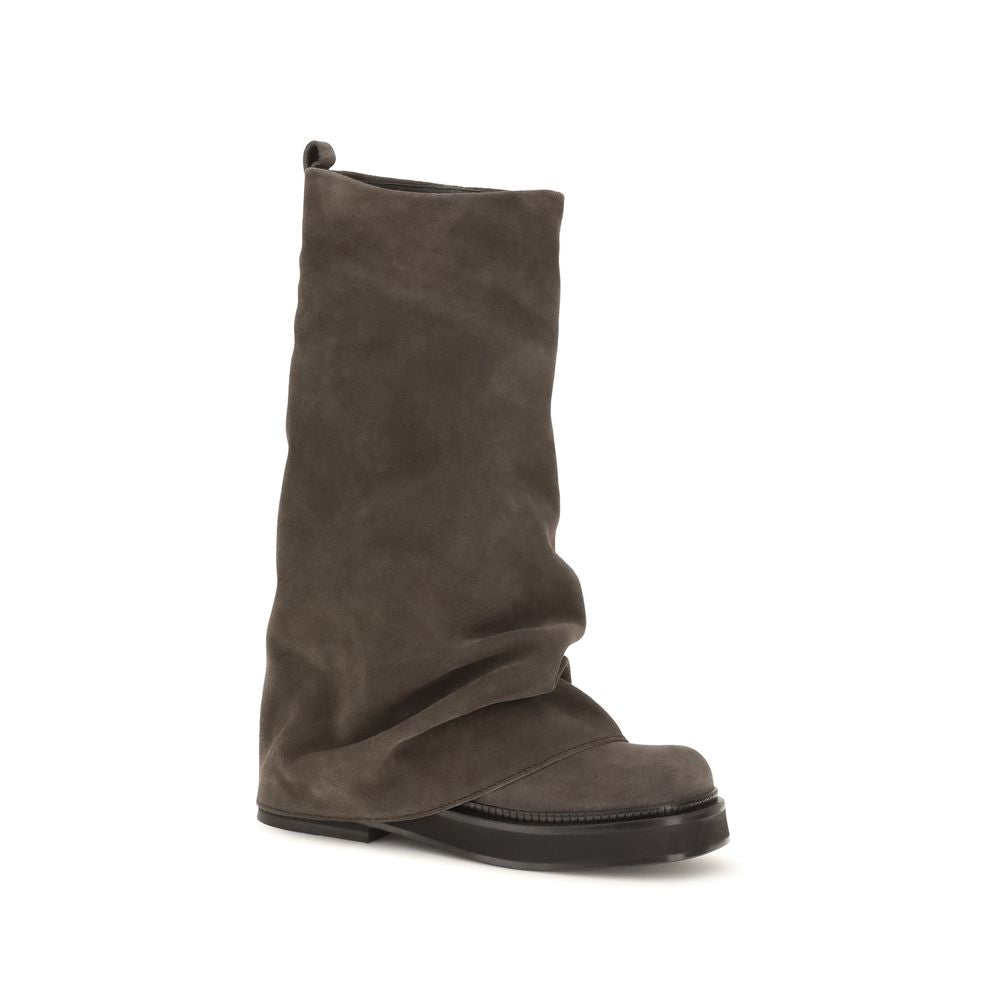 Women’s the Attico Brown Calf Leather Bos Taurus Boots