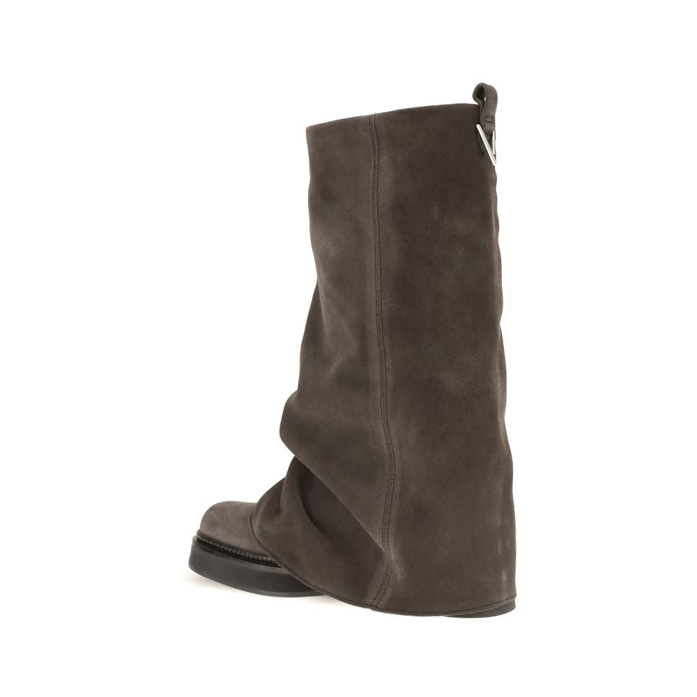 Women’s the Attico Brown Calf Leather Bos Taurus Boots