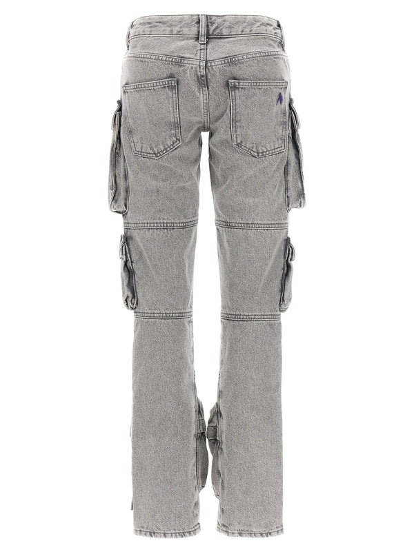 Women’s the Attico Gray Cotton Cargo Pants