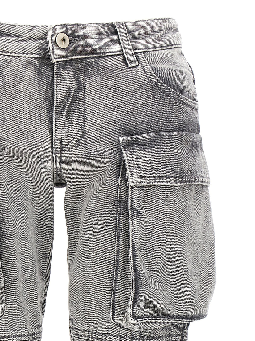 Women’s the Attico Gray Cotton Cargo Pants