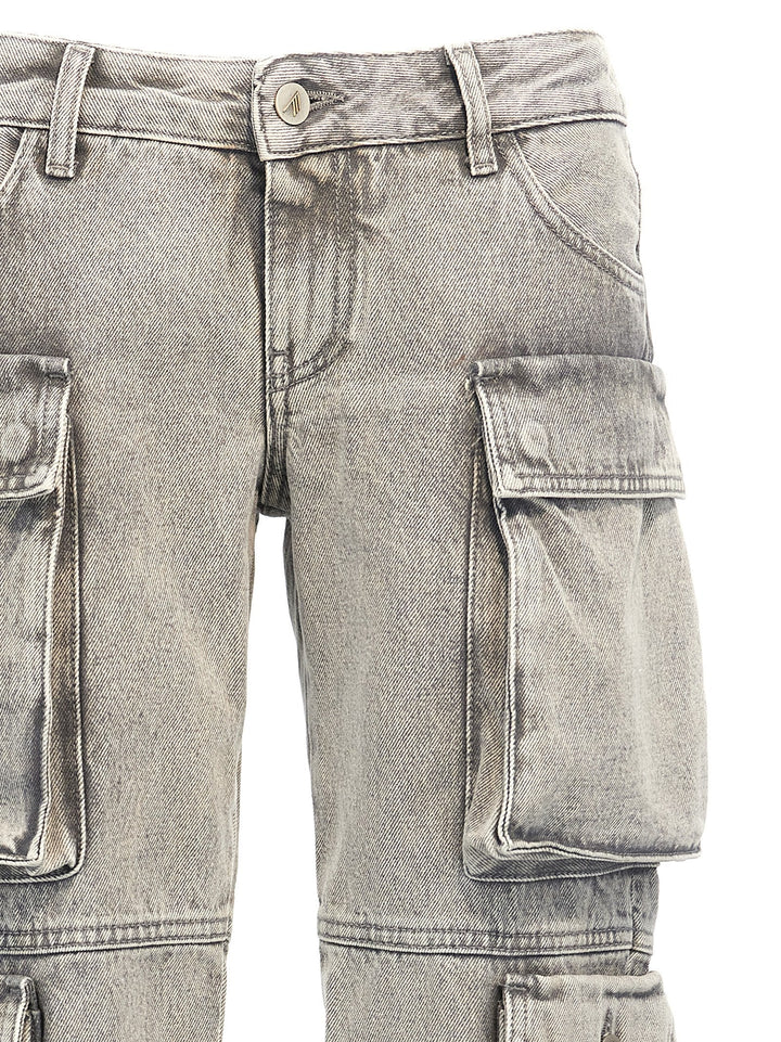 Women’s the Attico Gray Cotton Cargo Pants