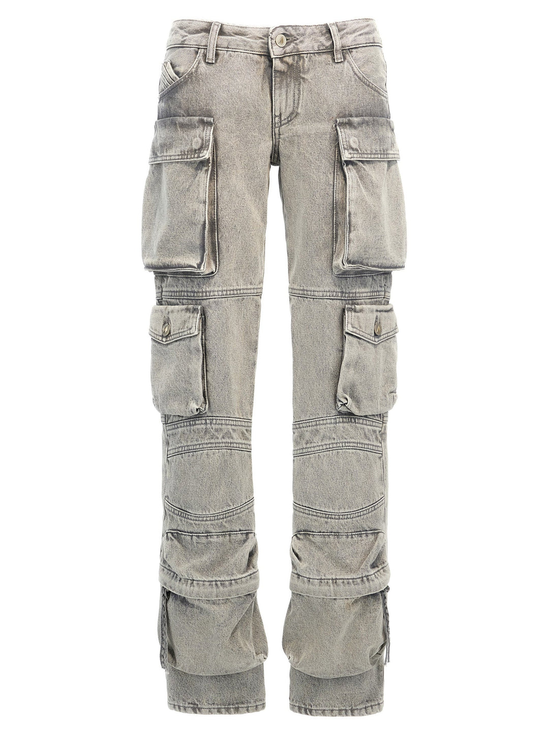 Women’s the Attico Gray Cotton Cargo Pants