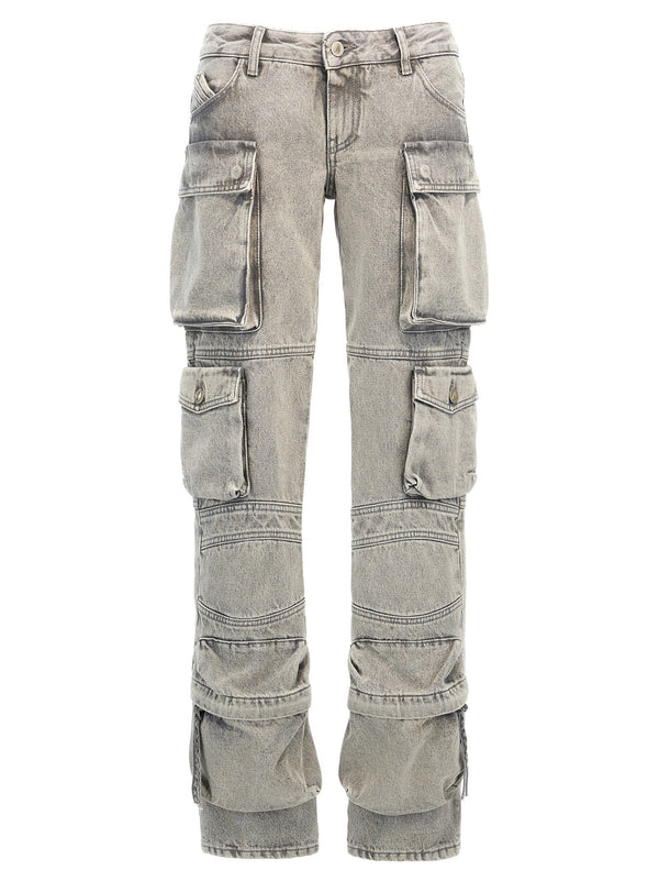 Women’s the Attico Gray Cotton Cargo Pants