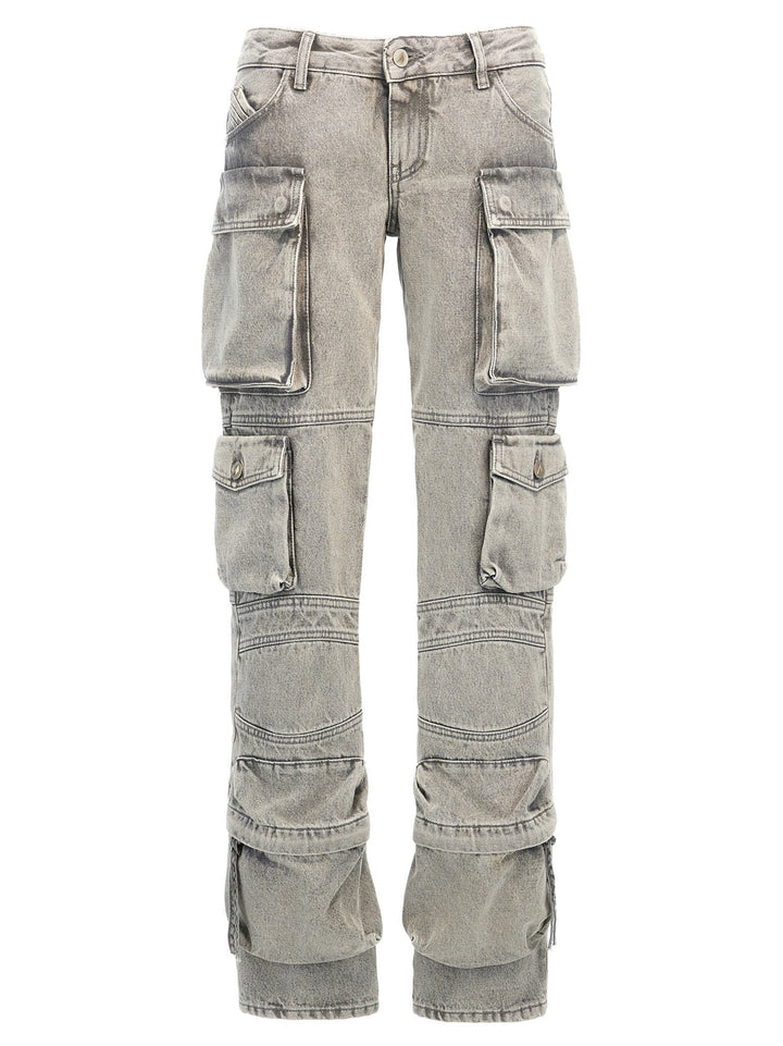 Women’s the Attico Gray Cotton Cargo Pants