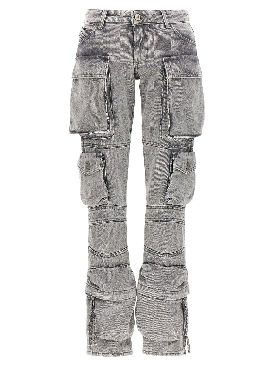 Women’s the Attico Gray Cotton Cargo Pants