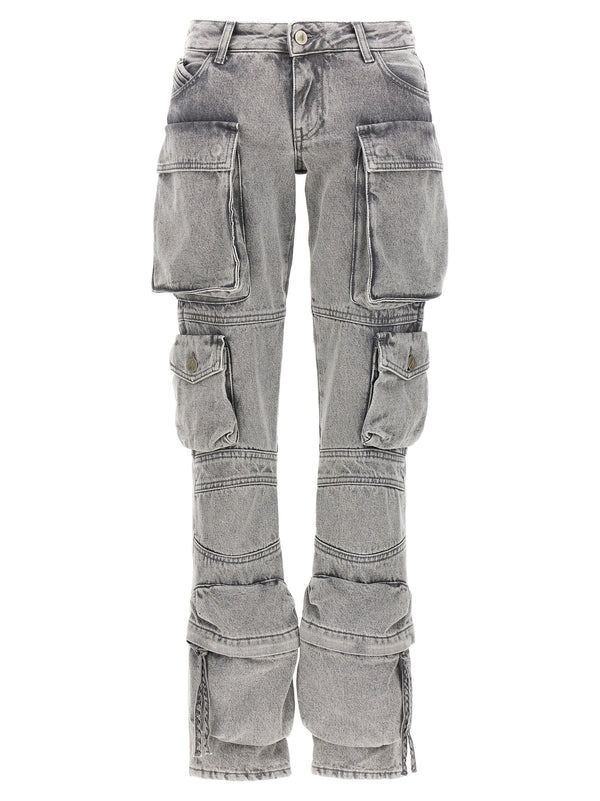 Women’s the Attico Gray Cotton Cargo Pants
