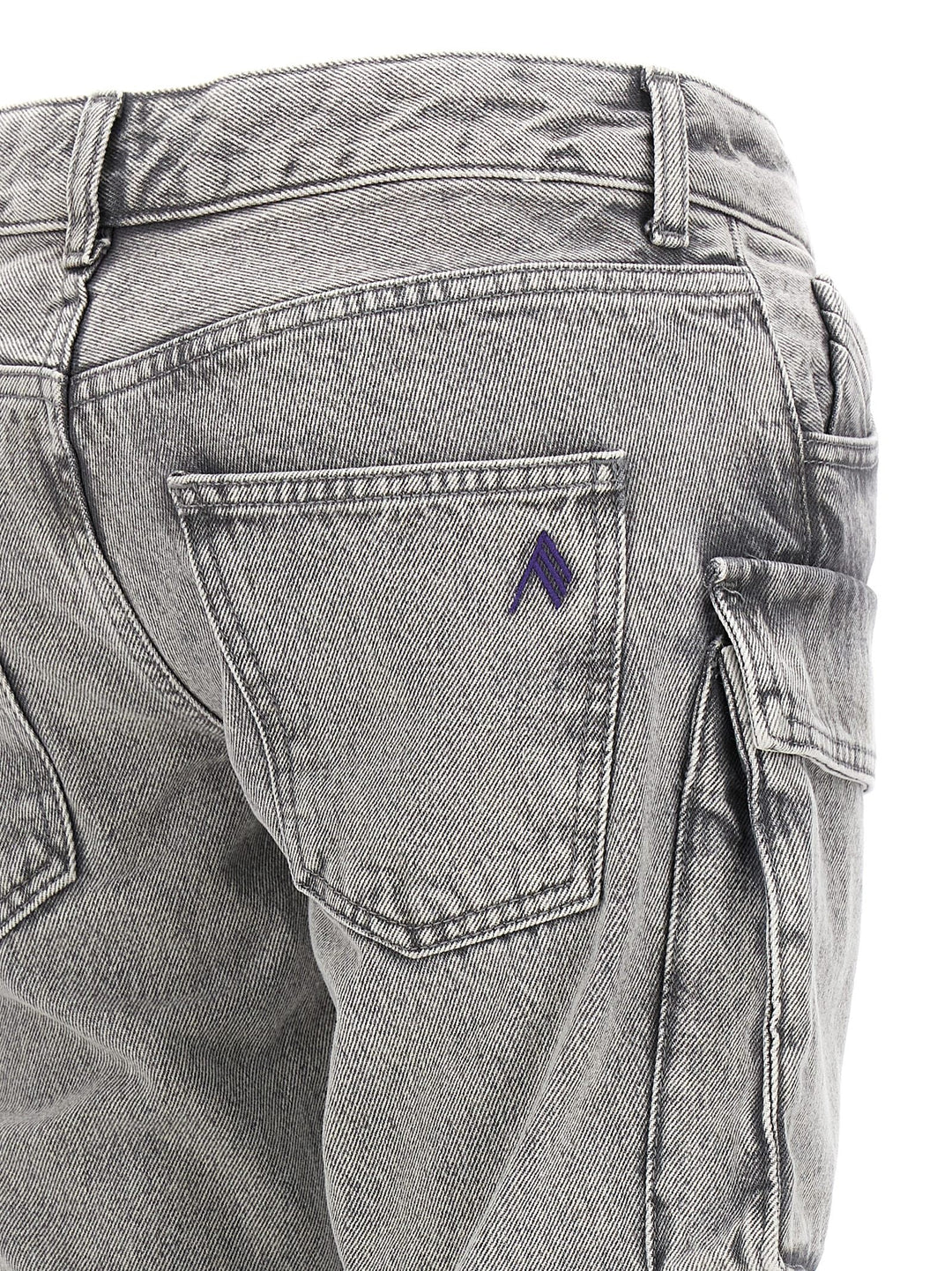 Women’s the Attico Gray Cotton Cargo Pants