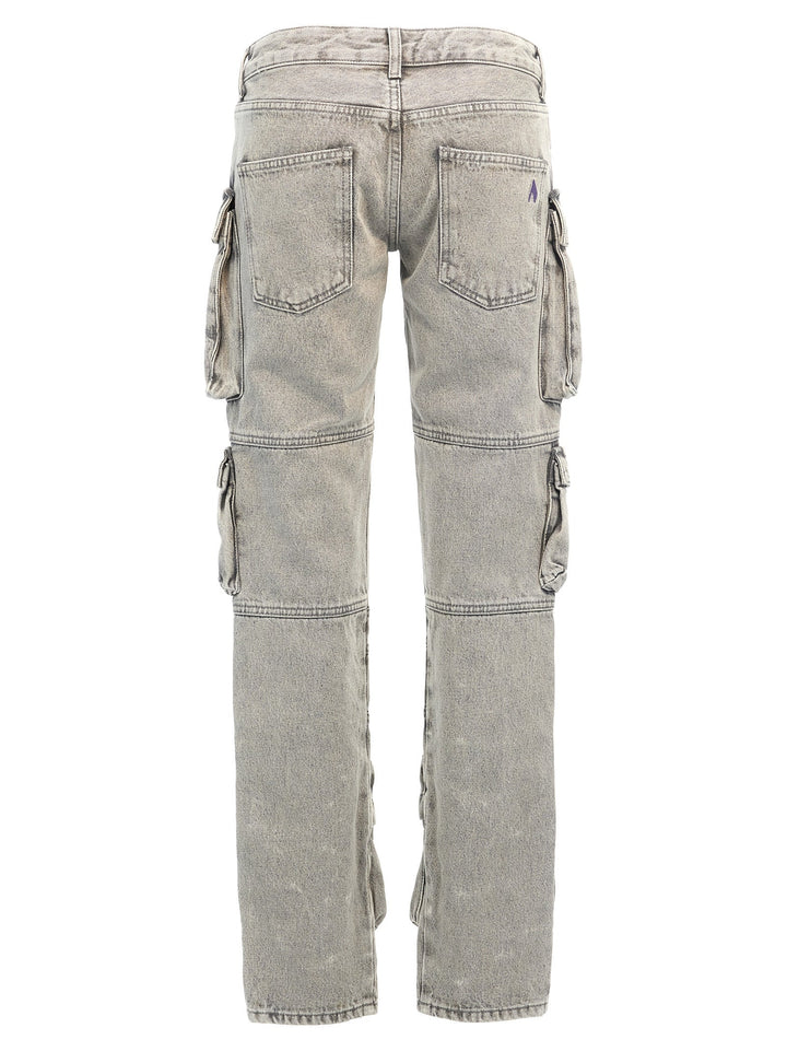 Women’s the Attico Gray Cotton Cargo Pants