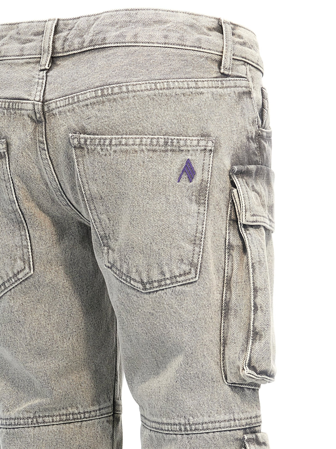 Women’s the Attico Gray Cotton Cargo Pants