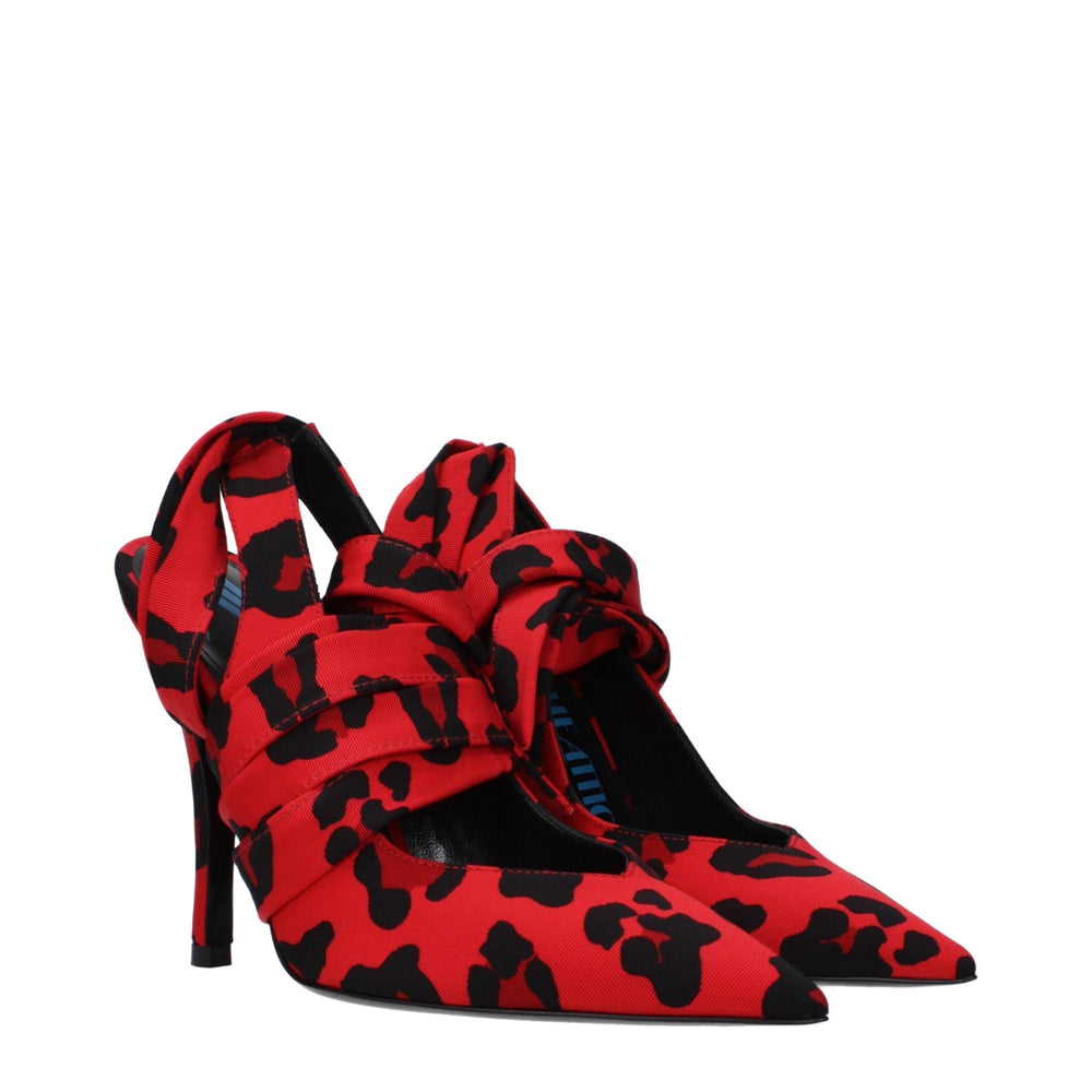 Women’s the Attico Red Fabric High Heel Pumps