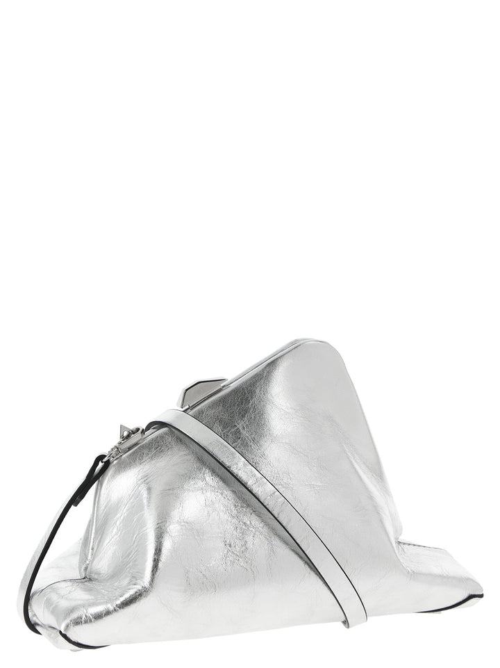 Women’s the Attico Silver Calfskin Clutch Bag