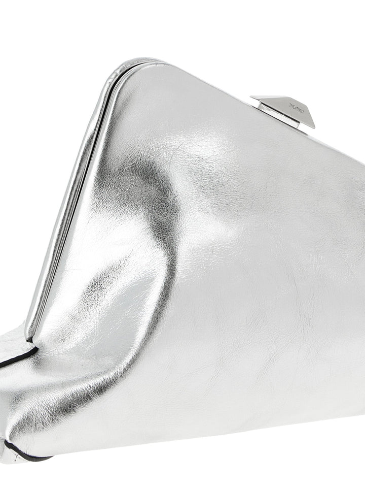 Women’s the Attico Silver Calfskin Clutch Bag
