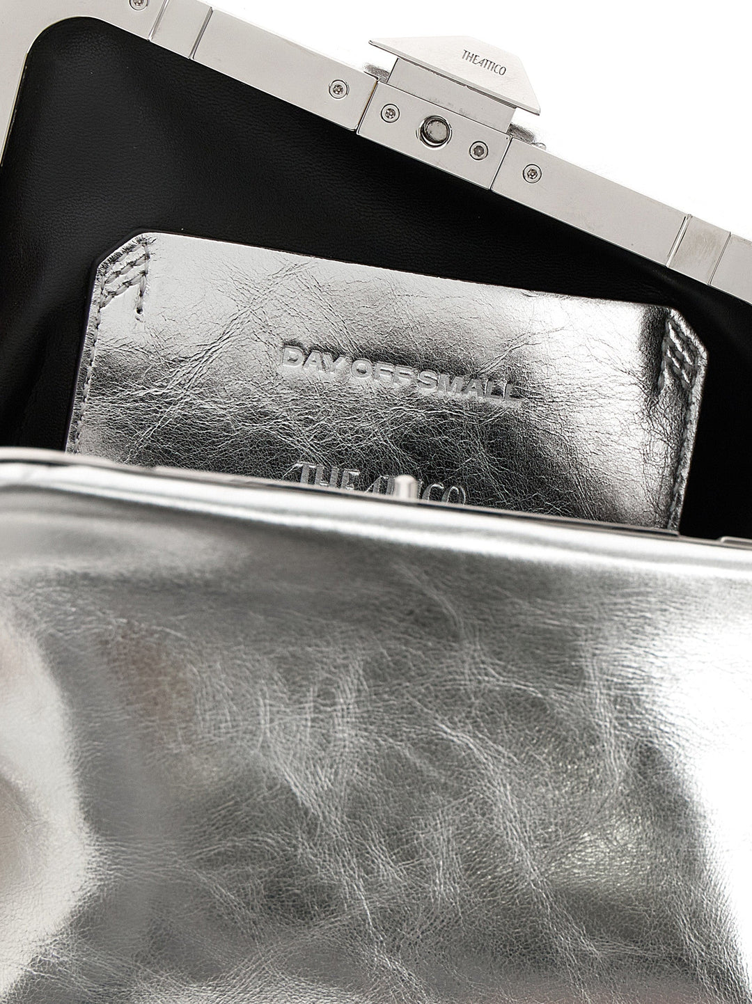 Women’s the Attico Silver Calfskin Clutch Bag