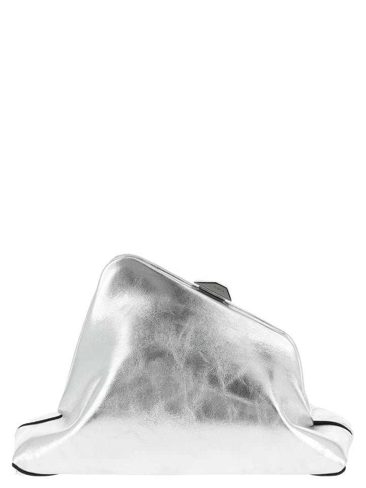 Women’s the Attico Silver Calfskin Clutch Bag