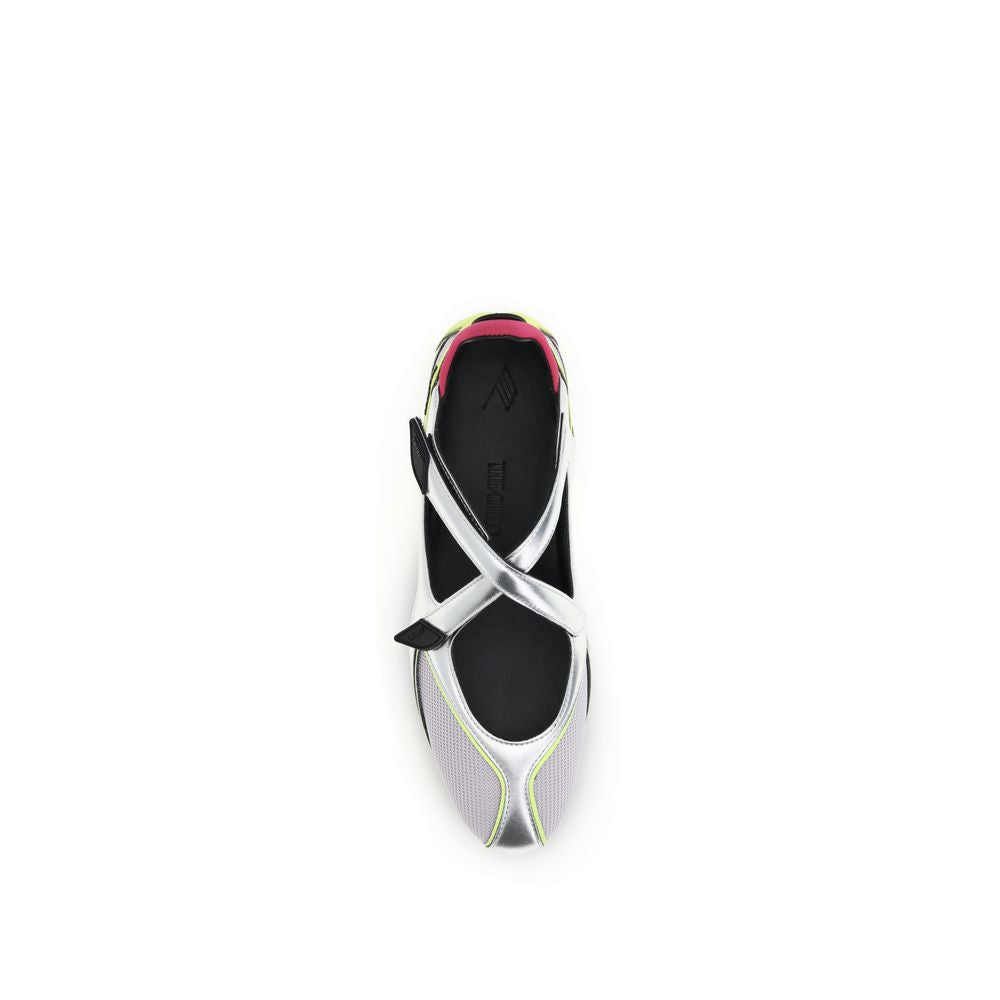 Women’s the Attico Silver Polyurethane Ballet Flats