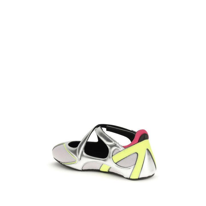Women’s the Attico Silver Polyurethane Ballet Flats