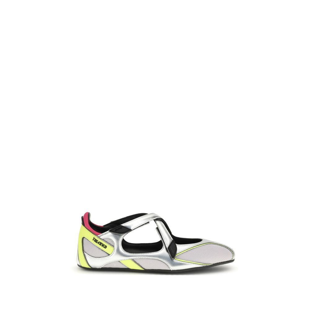 Women’s the Attico Silver Polyurethane Ballet Flats