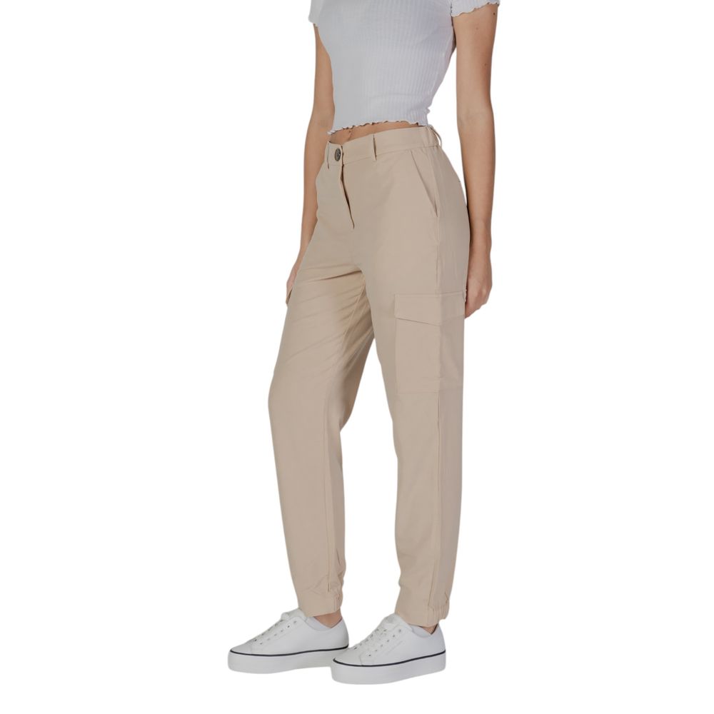 Women’s B.young Beige Polyester Cargo Pants