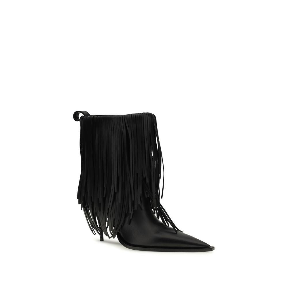 Women’s Balenciaga Black Calf Leather Bos Taurus Ankle Boots