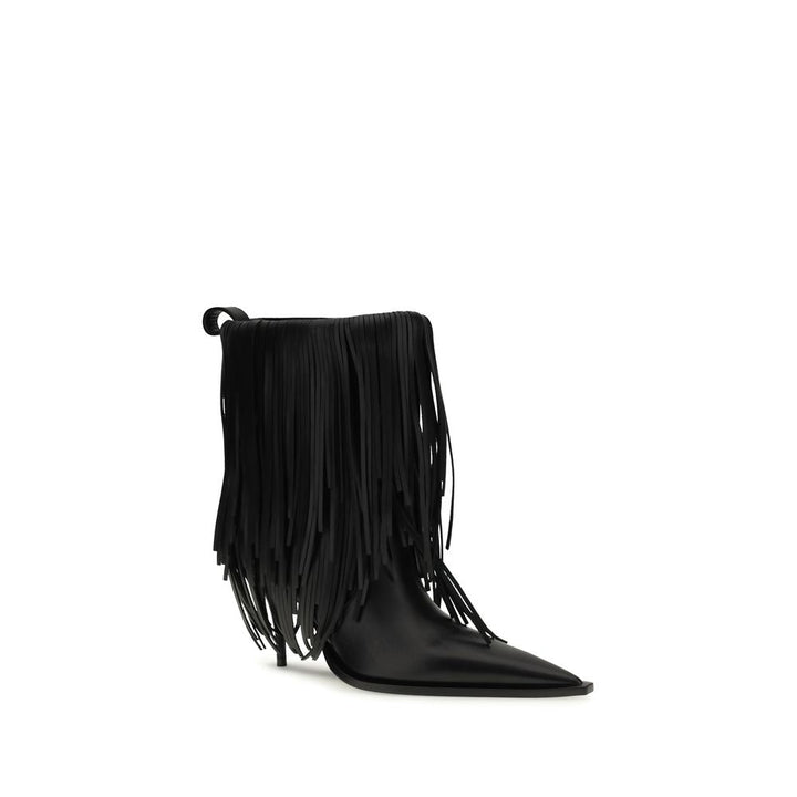 Women’s Balenciaga Black Calf Leather Bos Taurus Ankle Boots