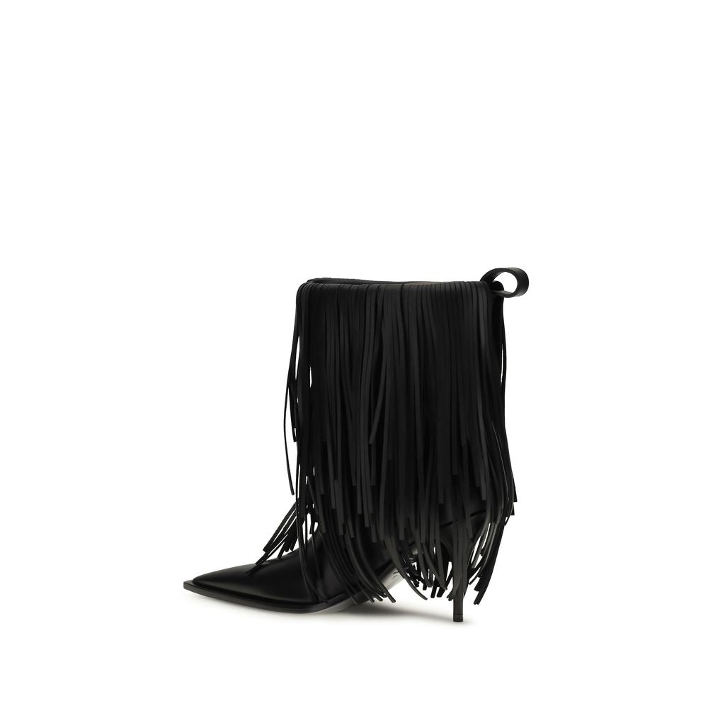 Women’s Balenciaga Black Calf Leather Bos Taurus Ankle Boots