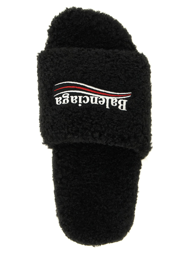 Women’s Balenciaga Black Polyester Slides
