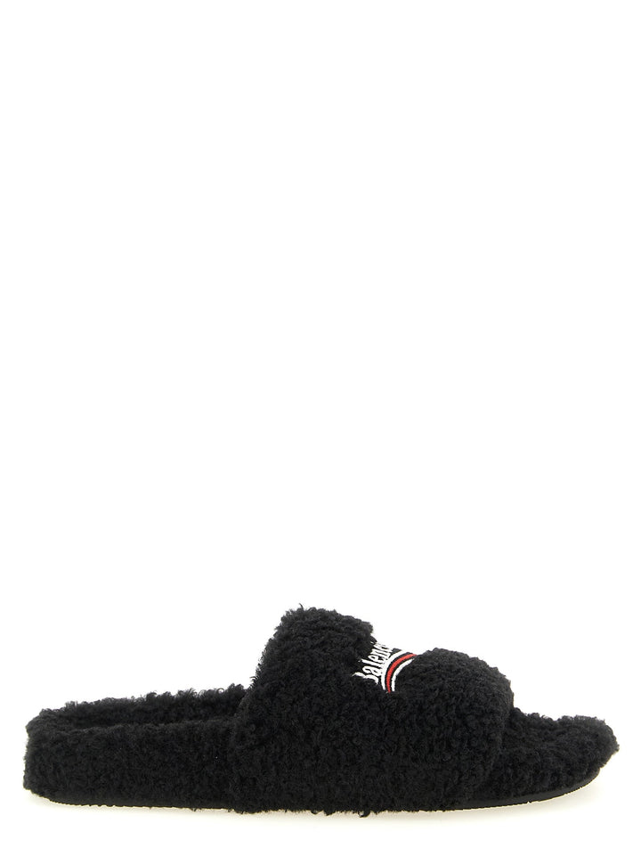 Women’s Balenciaga Black Polyester Slides