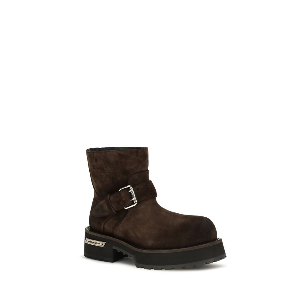 Women’s Balenciaga Brown Calf Leather Bos Taurus Ankle Boots