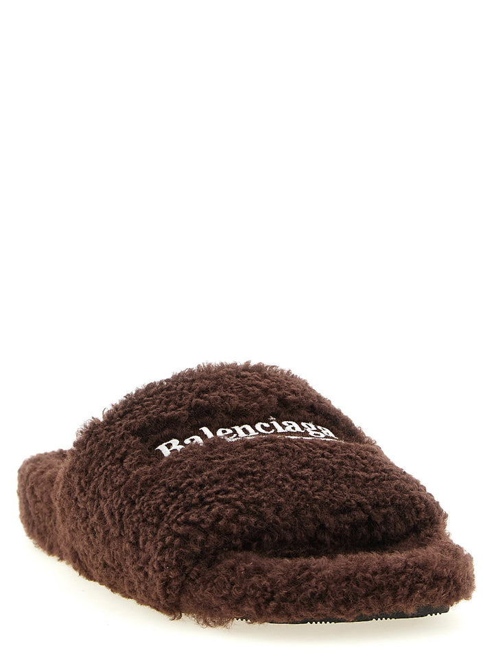 Women’s Balenciaga Brown Polyester Slides