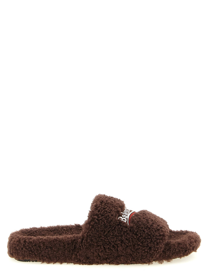 Women’s Balenciaga Brown Polyester Slides