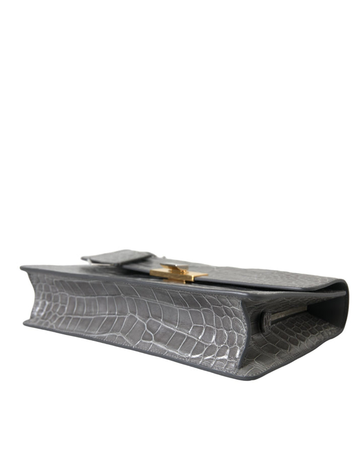 Balenciaga - Gray Exotic Leather Medium Shoulder Hand Purse Bag