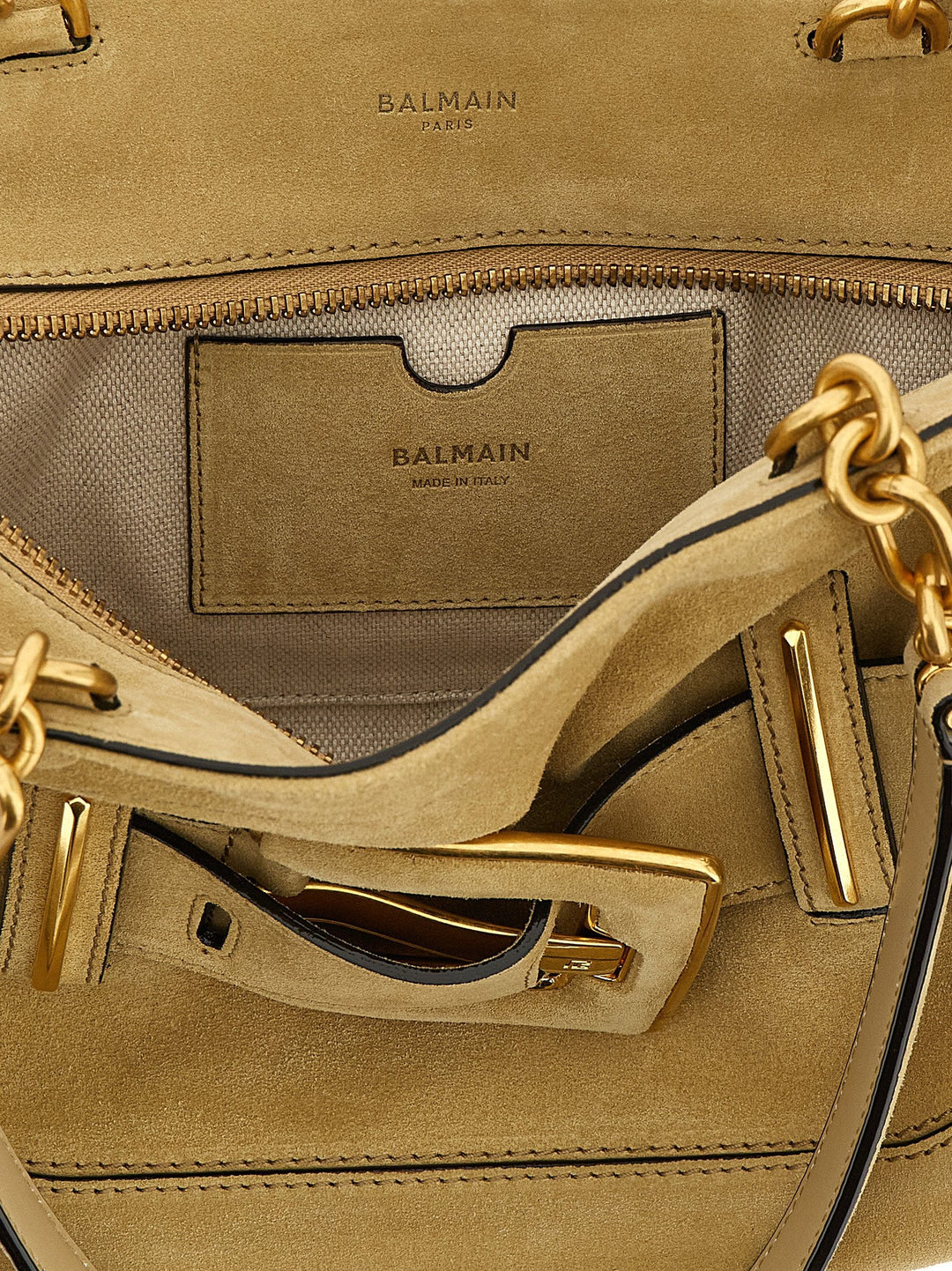 Women’s Balmain Beige Calfskin Shoulder Bag