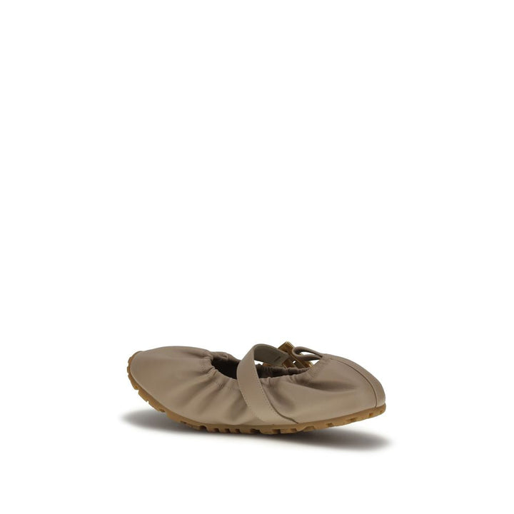 Women’s Balmain Beige Lamb Ovis Aries Ballet Flats