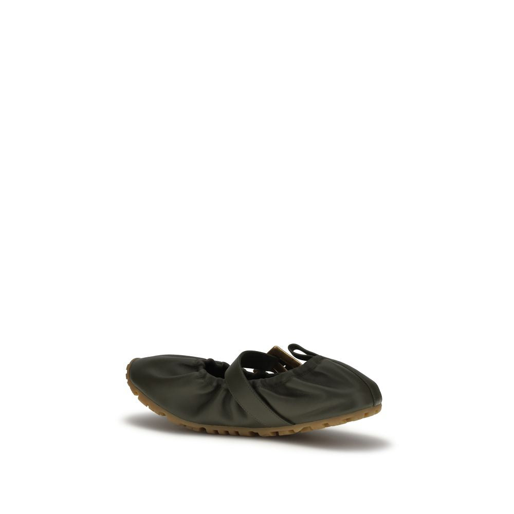 Women’s Balmain Bicolor Lamb Ovis Aries Ballet Flats