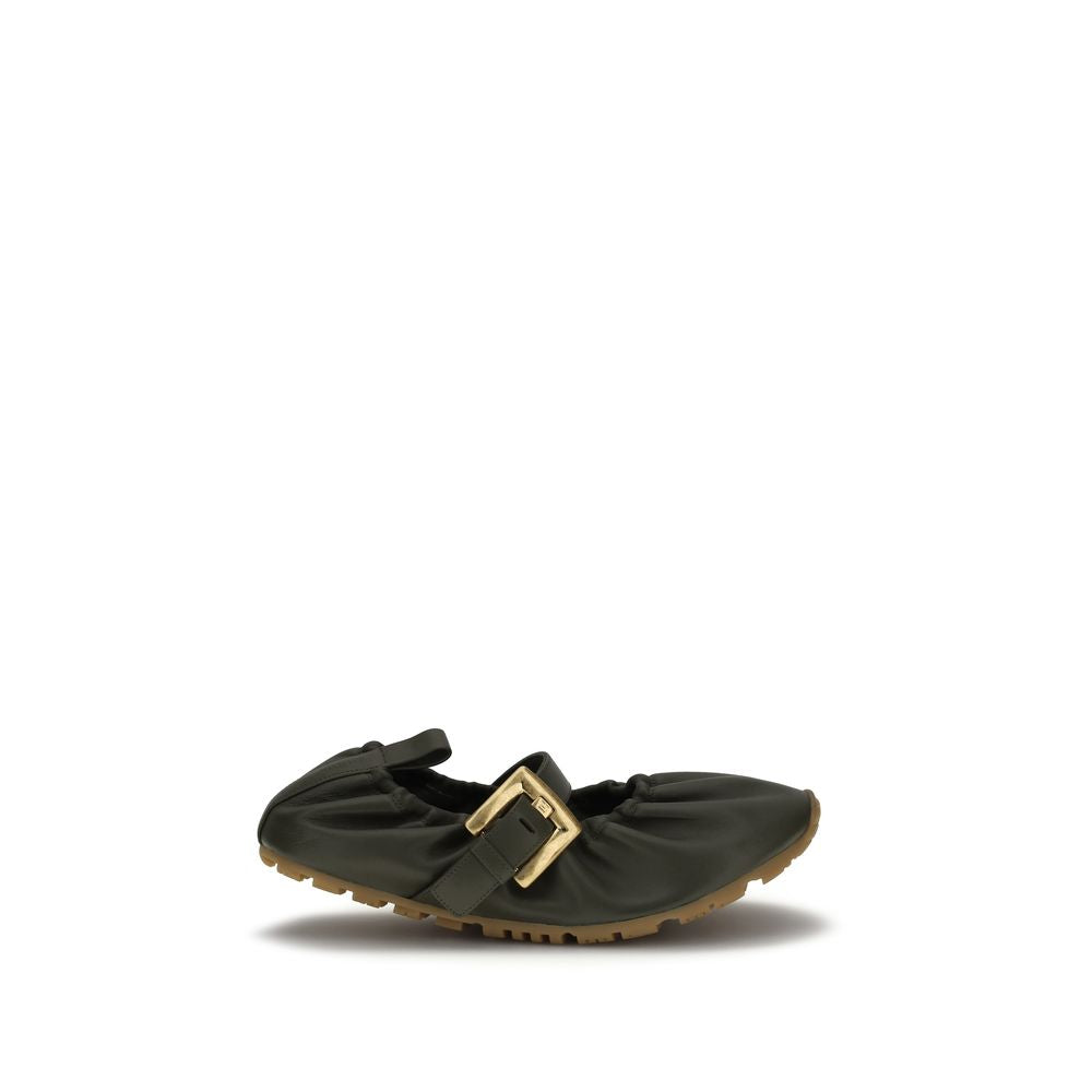Women’s Balmain Bicolor Lamb Ovis Aries Ballet Flats