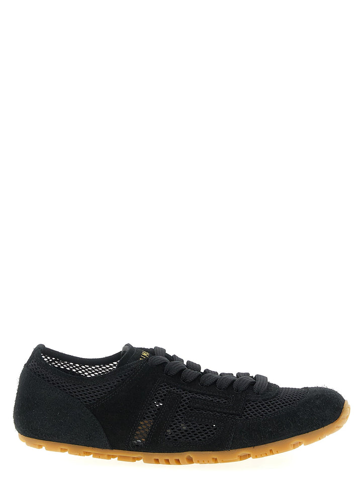 Balmain Black Calfskin Athletic Sneakers